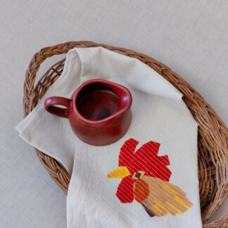 Rooster Face Kitchen Towel